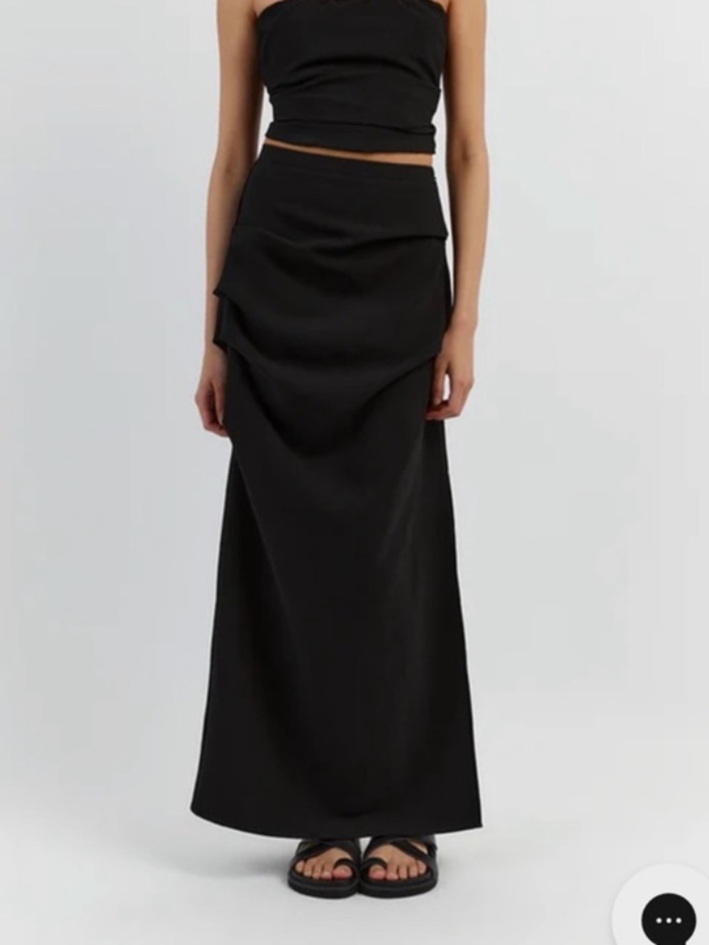 DISSH Black Rouched Maxi skirt US 6 - Picture 5 of 5